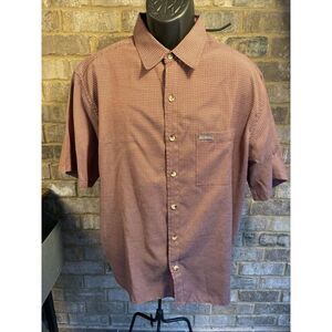 Red Oak Sportswear Alabama Crimsom Tide Large Plaid Shirt Mens Red Button Up